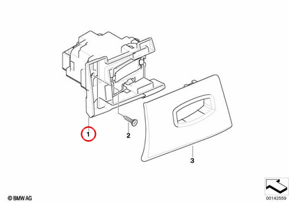 OEM Intelligenter Schlüsselplatz 66129172372 für BMW E90, E91, E92, E93. Original BMW.