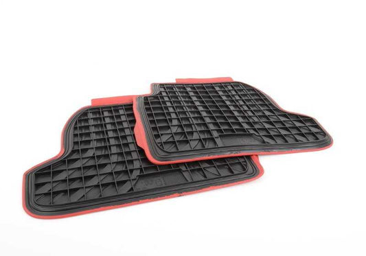 Esgotos originais OEM 51472297427 para BMW F21, F21N, F22, F22N, F87, F87N. Conjunto de 2 tapetes traseiros resistentes à água e sujeira. BMW original.