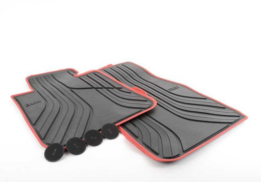 Alfombrillas de goma All Weather OEM 51472219794 para BMW F20, F21, F22, F23, F87. Antideslizantes, impermeables y resistentes. Incluye fijaciones. Original BMW.