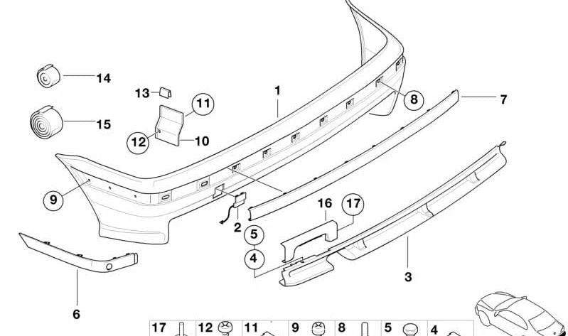 Protector térmico escape OEM 51122693600 para BMW E36. Original BMW.