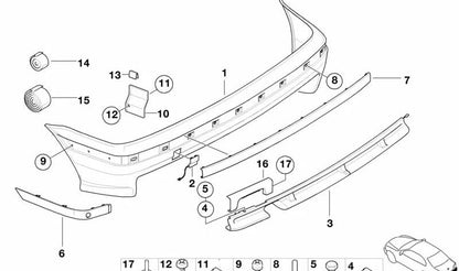 Protector térmico escape OEM 51122693600 para BMW E36. Original BMW.