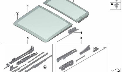 Tornillo con arandela OEM 54137154519 para BMW E91, E61, E83, E53, E70, F15, F85. Pieza original BMW para mecanismos de techo solar y panorámico.