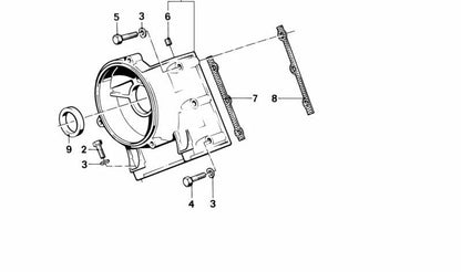 Junta de culata izquierda sin amianto OEM 11141726729 para BMW E12, E28, E34, E24, E23, E32. Original BMW.