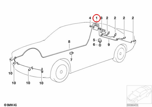 PDC control module (parking sensor) OEM 66209129811 for BMW E39. Original BMW.