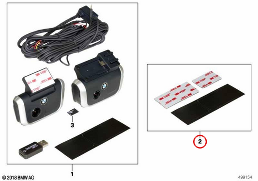 Set di padde adesivi OEM 6621245796 per BMW E81, E82, E87, E88, F20, F21, F40, F22, F23, F44, F45, F46, F87, E90, E91, E92, E93, F30, F31, F34, F34, F35, F35, F35 G21, G28, G80, F32, F33, F36, F82, F83, G22, G23, G26, G82, G83, F07, F10, F11