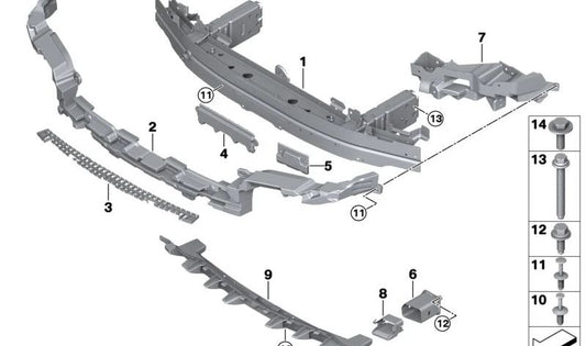 Front carrier for BMW i I20 (OEM 51118737034). Genuine BMW