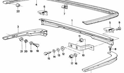 Rechts Embinedora Cover OEM 51121834908 für BMW 3 E21 -Serie. Kompatibel mit allen Modellen zwischen 1975 und 1983. Originales BMW -Stück.