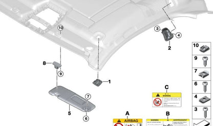 Tornillo de chapa plata para BMW Serie 1 E81, E82, E87, F20, F21, Serie 3 E90, E91, E92, Serie 5 E60, E61, F07, Serie 6 F06, F13, Serie 7 F01, F02, i I12, X1 E84, X3 F25, X5 F15 (OEM 07119905134). Original BMW