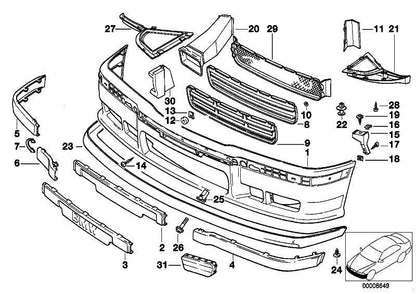 Conducto De Aire Freno Delantero M Technic Para Bmw E36 Serie 3 . Original Recambios