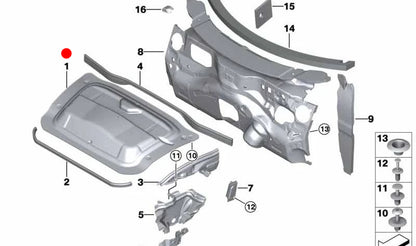 Capô dianteiro à prova de som OEM 51489805926 para MINI Countryman R60, Paceman R61. MINI originais.