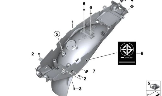 RUEDA DE RUEDA OEM 46628546508 para BMW Motorrad R1200GS (K25), R1200GS Adventure (K25), HP2 Enduro (K25). BMW Motorrad original.