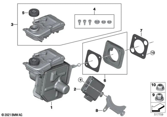 Bremsgerät para BMW X5 F95, G05, G18 X6 F96, G06 X7 G07 (OEM 34515A7C5B9). BMW original.
