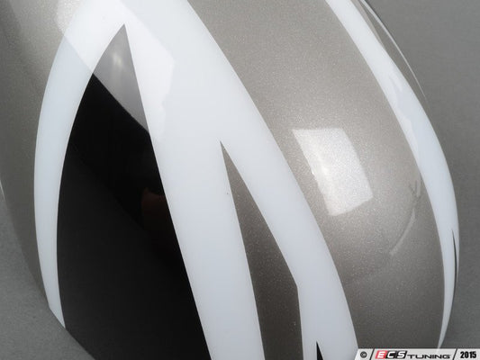 Copertura/alloggiamento specchietto esterno sinistro Black Jack OEM 51162409445 per MINI F54 Clubman, F55, F56, F57 Cabrio, F60 Countryman... e altro ancora. MINI originale.