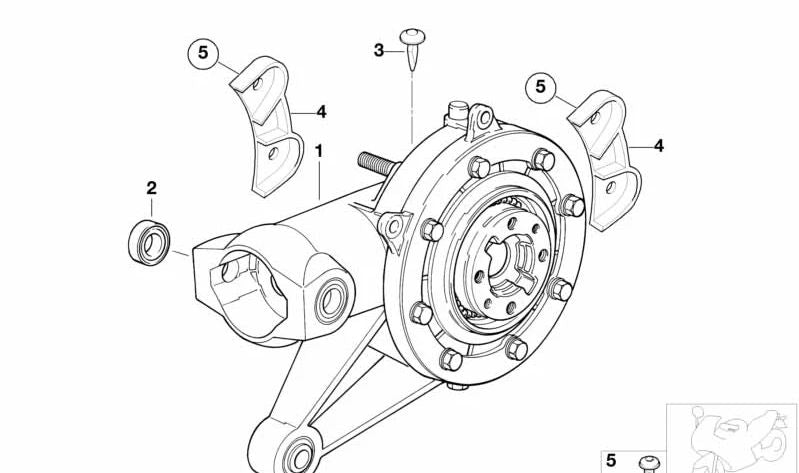 Cubierta para diferencial trasero OEM 46627665786 para motos BMW R 1200 GS, R 1150 GS Adventure. Original BMW Motorrad.