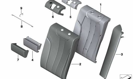 PIELLO DI CITTURA OEM in pelle OEM 52208071297 per BMW F90, F90N. BMW originale.