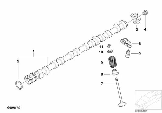 CAM de escape para BMW E65, E66 (OEM 11317511058). BMW original