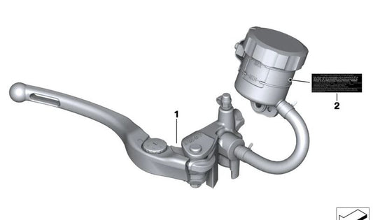 Conjunto de Handbrake OEM 32727723174 para BMW S 1000 RR (K46) 2008–2018 e HP4 (K42) 2011–2014 Motorcycles. BMW Motorrad original.