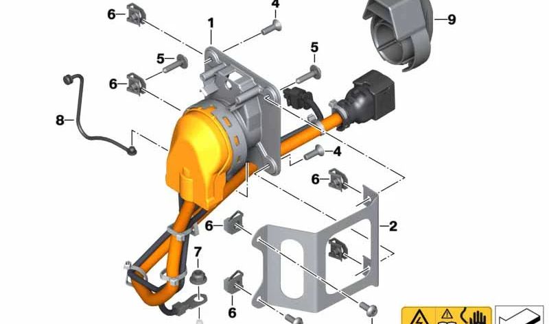 Suporte de corrente de carga OEM 61118534474 para BMW C Motorcycles Evolution (K17). BMW Motorrad original.