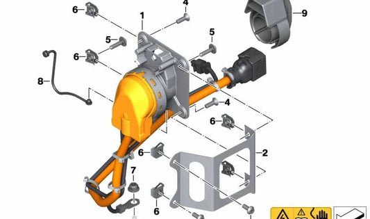 Soporte toma corriente de carga OEM 61118534474 para motos BMW C evolution (K17). Original BMW Motorrad.