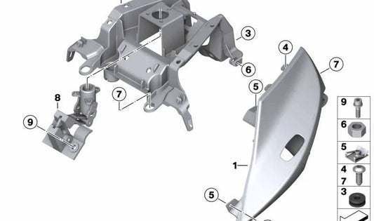 Cubierta trasera derecha OEM 46637673756 para BMW Motorrad R 1200 ST (RK28) 2004-2007. Repuesto original BMW Motorrad.