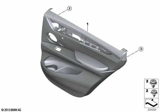 Rear Right Leather Door Trim For BMW X6 F16 (OEM 51427484704). Original BMW