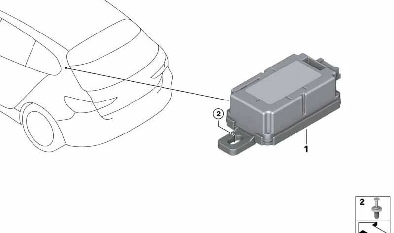 Receptor mando a distancia OEM 61359440541 para BMW F40, F44, G42, G20, G21, G28, F90, G30, G31, G32, G11, G12, F91, F92, F93, G14, G15, G16, F97, G01, G08, F98, G02, F95, G05, F96, G06, G07, G29. BMW original.