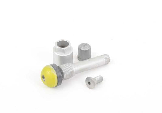 Válvula de rueda TPMS larga OEM 36146792831 para BMW F22, E46, E90, E91, E92, E93, F30, F31, F34, F32, F33, E60, E61, F07, F10, F11, E63, E64, F06, F12, F13, E65, E66, F01, F02, F04 y MINI R56, R59, R52, R57, R55, R60, R58, R61. Original BMW y MINI.