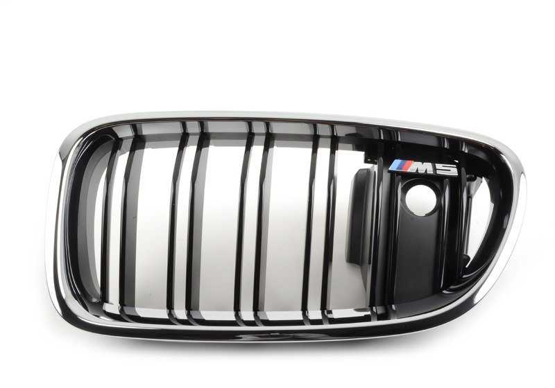 Rejilla decorativa frontal izquierda OEM 51138057229 para BMW F10 M5 (2011-2016). Original BMW.