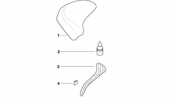 Protector de rodilla izquierdo OEM 46632324761 para BMW Motorrad R 1100 RT, R 850 RT, R 1150 RT. Original BMW Motorrad.
