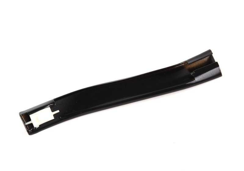 Moldura izquierda puerta OEM 51131961771 para BMW E30 318i, 320i (modelos con cambio manual y automático, tracción trasera, años 1986-1993). Color negro. Original BMW.