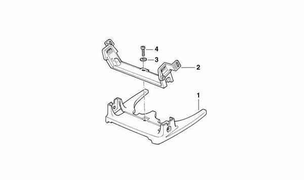 Portador delantero OEM 46632313543 para motos BMW R 1100 GS, R 850 GS. Original BMW Motorrad.