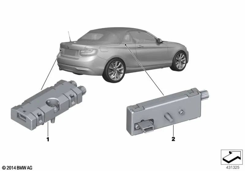 Amplificatore DAB per BMW 2 F23 Series, F23N, serie 5 F11 (OEM 65209199850). BMW originale