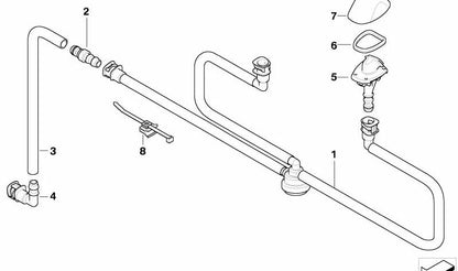Boquilla pulverizadora izquierda para BMW E81, E82, E87N, E88 (OEM 61677179465). Original BMW