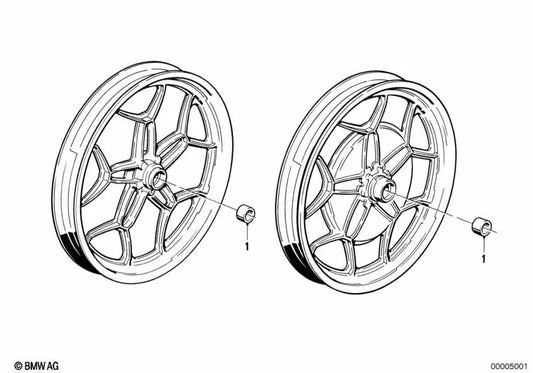 Spacer -Waschmaschine für BMW R 248 (OEM 36311231246). Original BMW