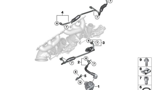 Supporto per pompa dell'acqua elettrica OEM 11517850567 per BMW F87 M2 CS/competizione/corsa, F80 M3. BMW originale.