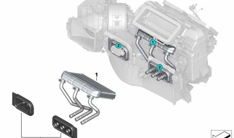 Jeu des articulations pour BMW X5 F15, F85, X6 F16, F86 (OEM 64119291179). BMW d'origine.