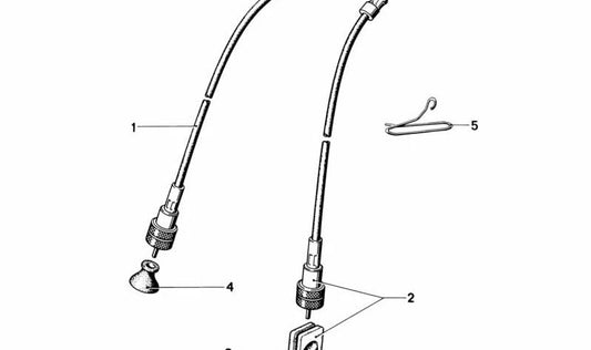 Cable del cuentakilómetros OEM 62121350549 para BMW Motorrad R50, R60/5, R75/5. Compatible con modelos producidos entre 1969 y 1973. Original BMW Motorrad.