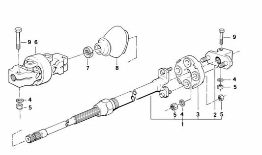 Eje de dirección inferior para BMW (OEM 32312294361). Original BMW