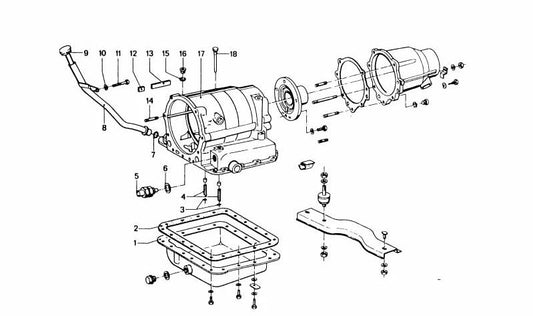 Junta tórica sin amianto OEM 24231203736 para BMW E10, E12, E21, E3, E9, compatibles con caja ZF 3HP12. Original BMW.
