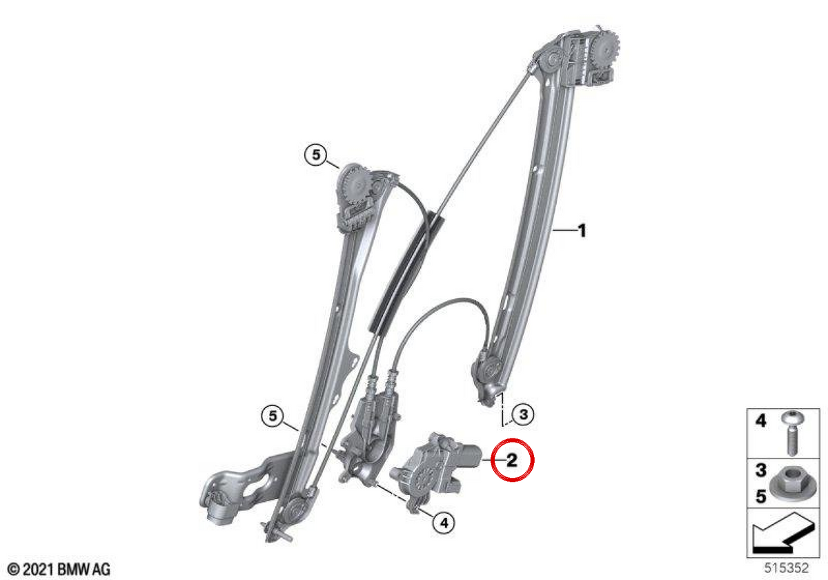 Oder elektrischer Elektromotor OEM 67625A84FC2 für BMW IX (i20). Original BMW.