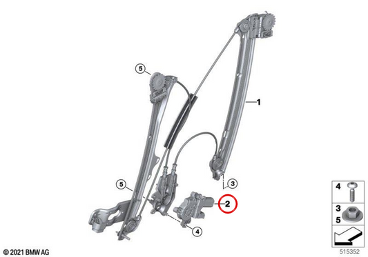 O motore elettrico elettrico OEM 67625A84FC2 per BMW IX (I20). BMW originale.