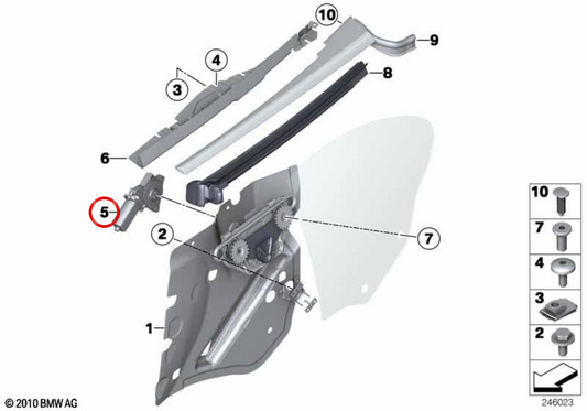 OM Motore curbal auricolare OM 67627304524 per BMW F12, F13. BMW originale.