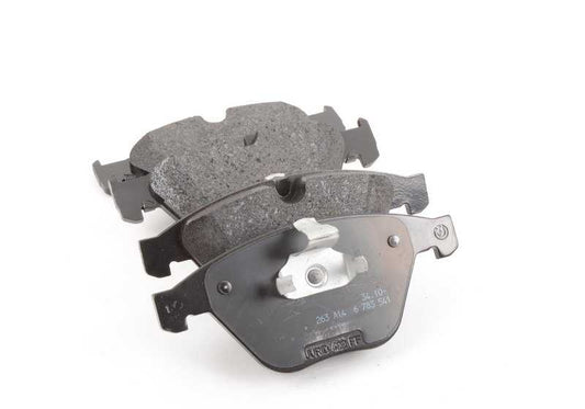 Juego de pastillas de freno con sensor OEM 34112288870 para BMW E90, E90N, E91, E91N, E92, E93. Original BMW.