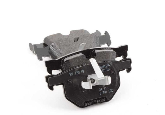 Juego de pastillas de freno con sensor OEM 34212288895 para BMW E90, E91, E92, E93. Original BMW.