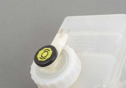 Depósito de líquido de frenos OEM 34321156578 para BMW E24, E32. Recambio original BMW.