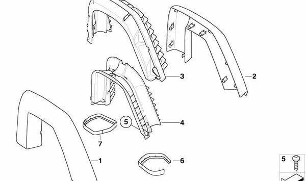 Soporte lateral izquierdo OEM 51437050779 para BMW Z4 (E85). Original BMW.
