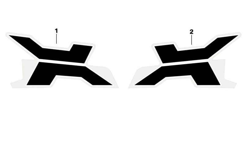 Decoración lateral delantera izquierda OEM 51147108319 para BMW Motorrad C 400 X (K09). Original BMW Motorrad.