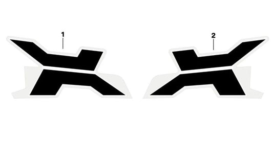 Decoración lateral delantera izquierda OEM 51147108319 para BMW Motorrad C 400 X (K09). Original BMW Motorrad.