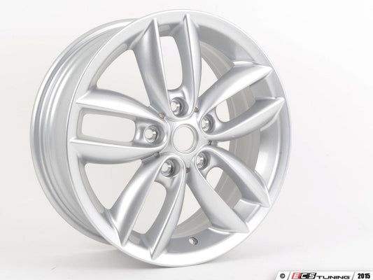 Llanta de aleación 7Jx17 ET50 plata 5 Estrellas Doble Radio R124 OEM 36109803723 para MINI Countryman R60, Paceman R61… y más. Original MINI.