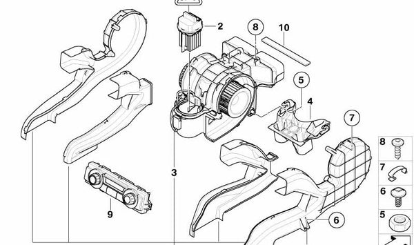 Unidad de Control de Climatización Trasera para BMW E70, E71, E72 (OEM 64119215514). Original BMW